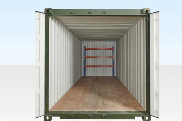 Adjustable, Heavy Duty Two Tier Racking For Rear Of Container