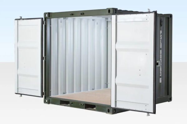 1-90.jpg 8ft One Trip Shipping Container Green (RAL 6007)
