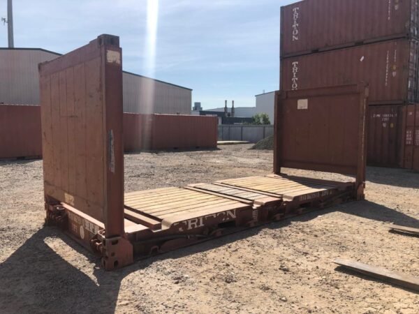 2-151.jpg 40Ft X 8Ft Used Flat Rack Shipping Container