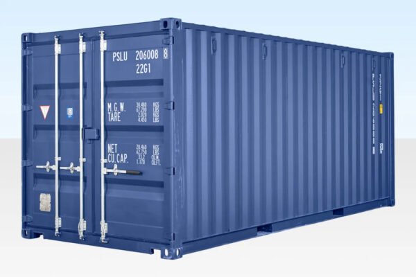 20ft Self Storage Container with Bamboo Floor – Blue (RAL 5010)