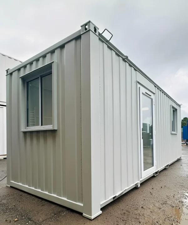 21ft x 8ft Custom Office Cabin – Refurbished Portable Building with A/C & Glazed Door