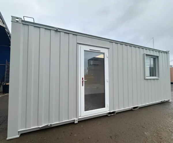 21ft x 8ft Custom Office Cabin – Refurbished Portable Building with A/C & Glazed Door