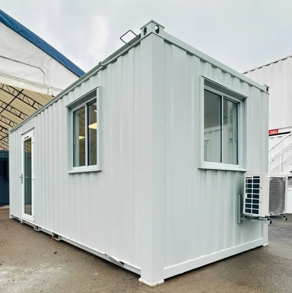 21ft x 8ft Custom Office Cabin – Refurbished Portable Building with A/C & Glazed Door