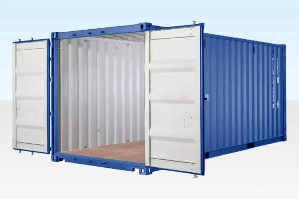 20ft Self Storage Container with Bamboo Floor – Blue (RAL 5010)