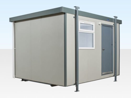 702-12x10-Standard-Jack-Leg-door-closed-960x640-1.jpg 12Ft x 10Ft Jackleg Cabin (Plastisol)