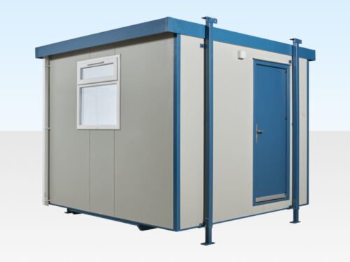 703-10x10-Standard-Jack-Leg-door-closed-960x640-1.jpg 10Ft x 10Ft Jackleg Cabin (Site Cabin)