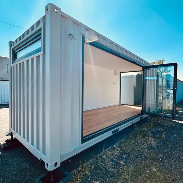 20ft Custom Shipping Container Office – Glass Front Portable Building
