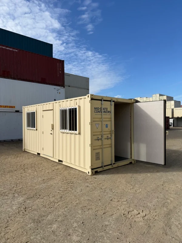 20ft Insulated 6 20ft Insulated Office Container – Portable Site Office with A/C