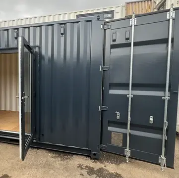20ft Shipping Container Office – Glass Corner Design