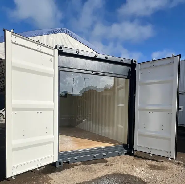 20ft Shipping Container Office – Glass Corner Design