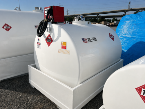 2026 AM Tank 1,050 Gallon Bunded Skid Mounted Steel Diesel Fuel Tank with Pump