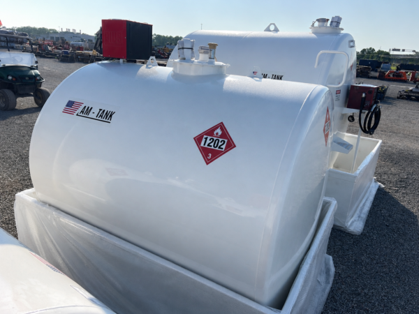 2026 AM Tank 1,050 Gallon Bunded Skid Mounted Steel Diesel Fuel Tank with Pump
