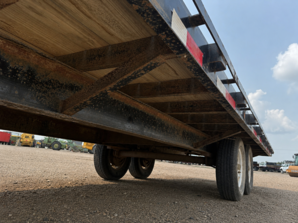 Used 20 ft Tandem Axle Flatbed Equipment Trailer | Heavy Duty Wood Deck