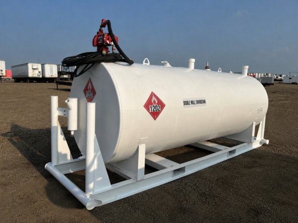 1189 Gallon Double Wall Skid Mounted Diesel Fuel Tank with Pump